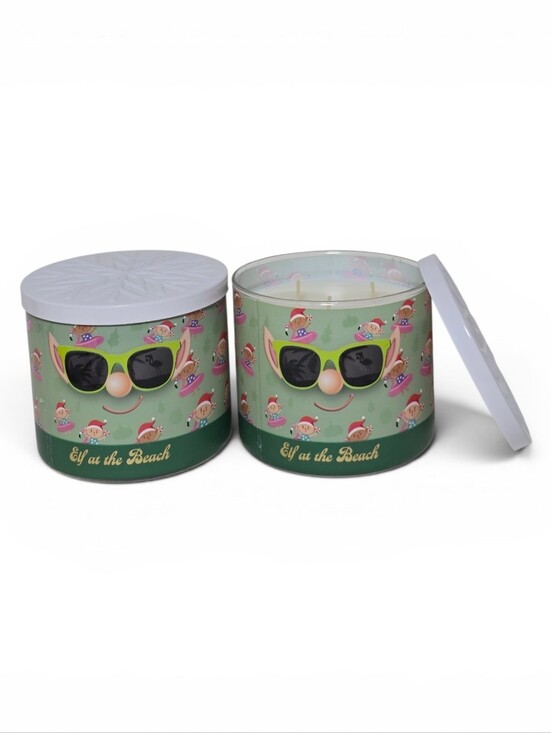 Bath & Body Works Other - Bath & Body Works 2 Fresh Balsam Elf at the Beach 3 Wick Candles NWT